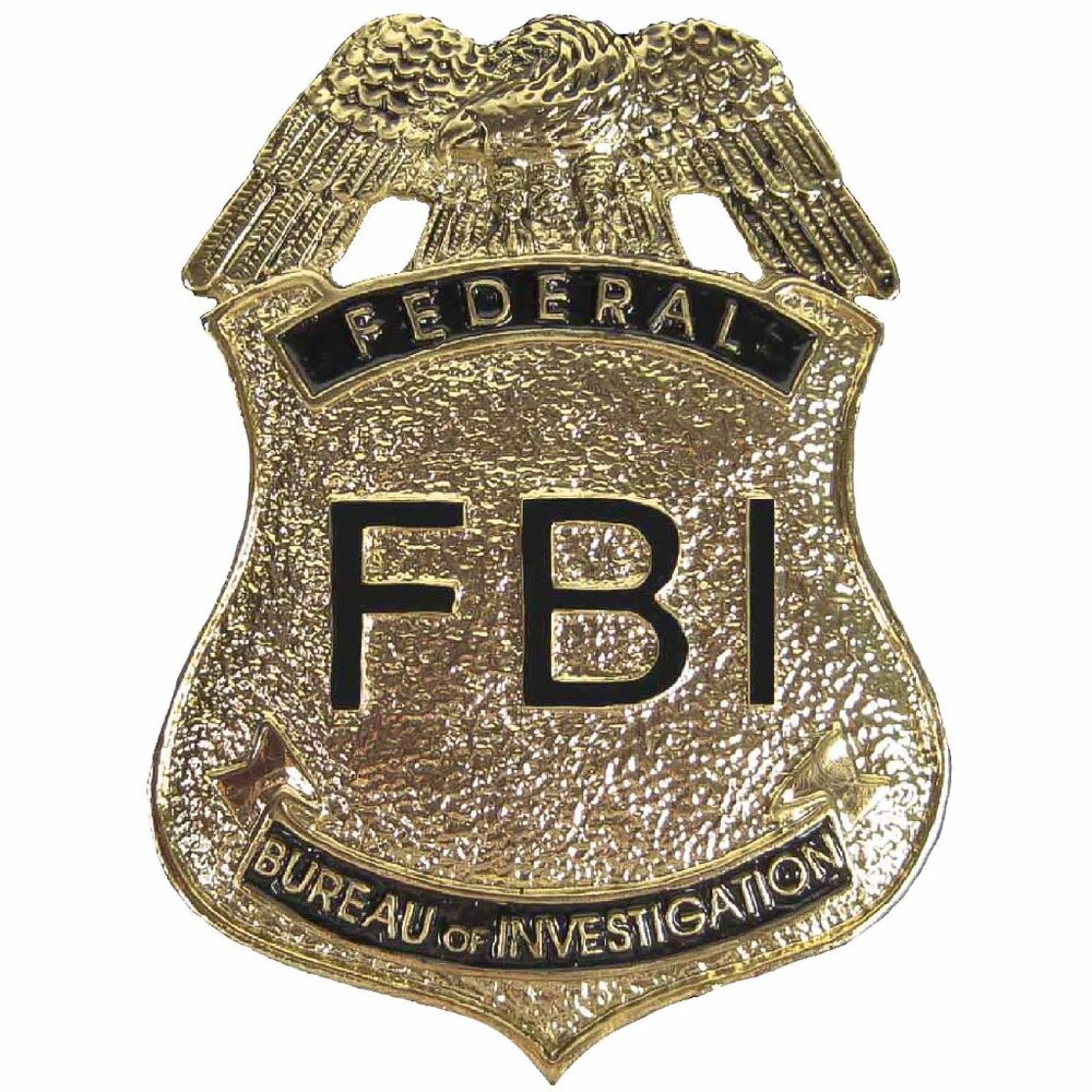 Costume Accessory Metal FBI Officer Badge